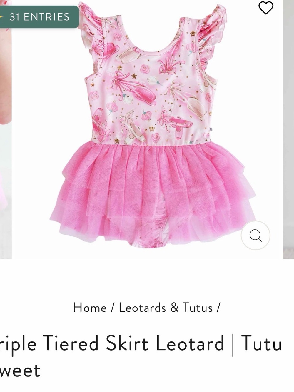 Caden Lane Pink Ballet Print Tutu One-Piece